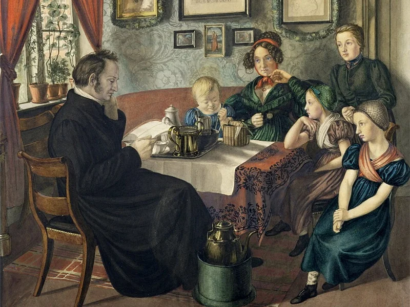 1803-Carl Julius Milde - Pastore Rautenberg e la sua famiglia (1833)